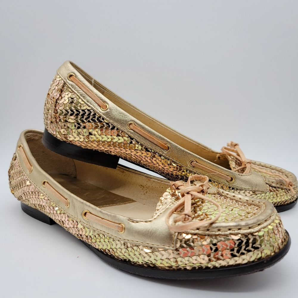 Michael Michael Kors Rose /Gold Sequin Loafers - Picture 3 of 16
